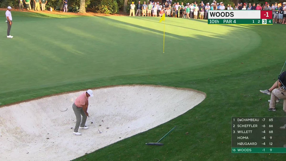 Tiger Woods put on a short-game clinic to close out his Masters Thursday. #themasters