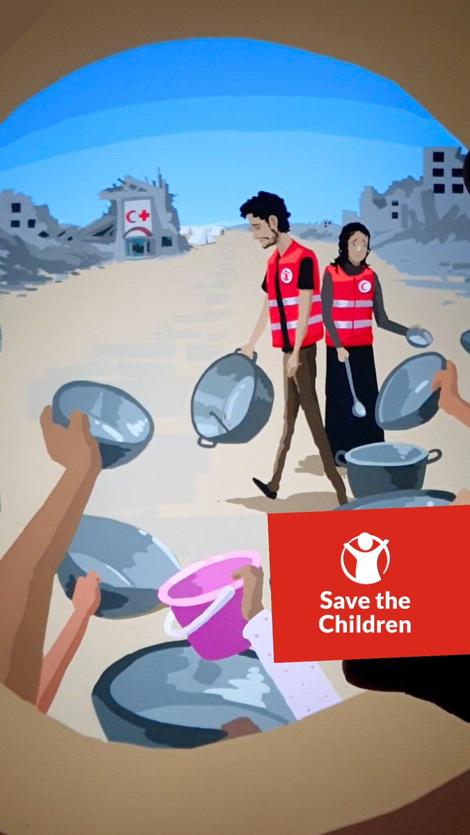 The horrors children have been subjected to in the last 6 months have been endless. What will it take for our leaders to take decisive action? We can't and won't stop calling for an immediate, definitive ceasefire. Please retweet 🙏 🎨 Vaskange #Gaza