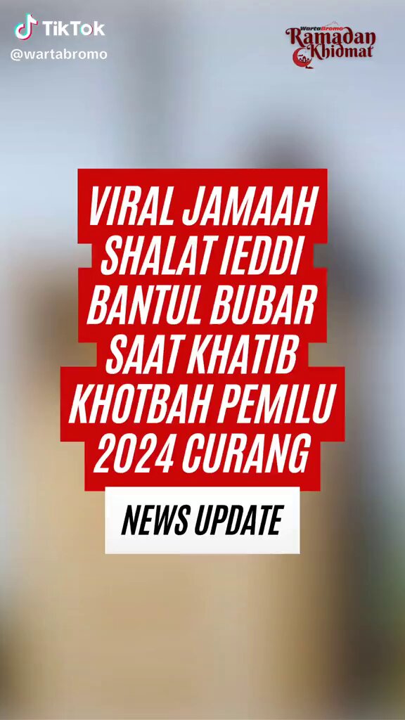 Terbukti.....isu kecurangan tidak laku dimasyarakat...anak abah pada mata gelap semua. Salut Jamaah yg meninggalkan khotbah politik identitas dilaksanakan, kalian adalah orang hebat yg tdk mau di adu domba 👍👏