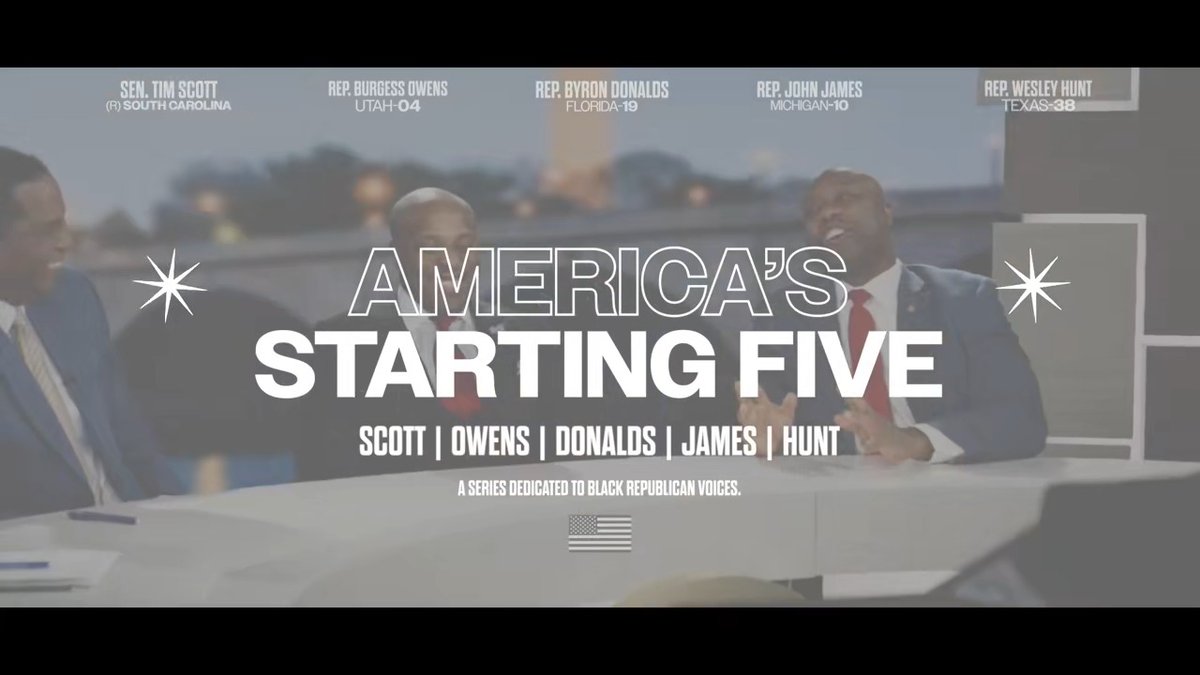 NEW: The second episode of America's Starting Five! We discuss The View, the Black middle class, and identity as Black conservatives. "Black excellence is American excellence." - Wesley Hunt Burgess Owens Byron Donalds John James