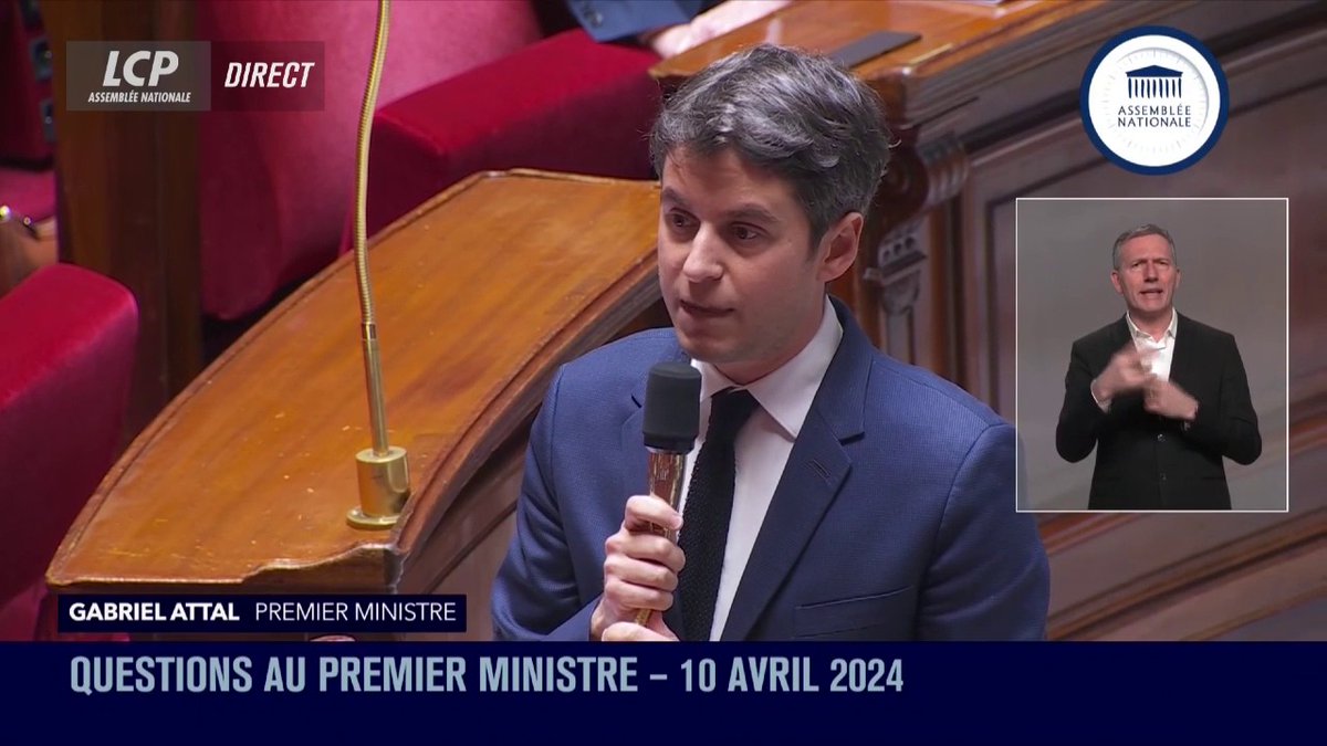 🇫🇷 "Je veux rappeler que la situation dramatique à Gaza fait suite à un attentat terroriste ignoble, commis par le Hamas. À vous écouter, ça serait une idée qui serait venue un matin de la part d'Israël d'intervenir à Gaza", a répondu Gabriel Attal à LFI.