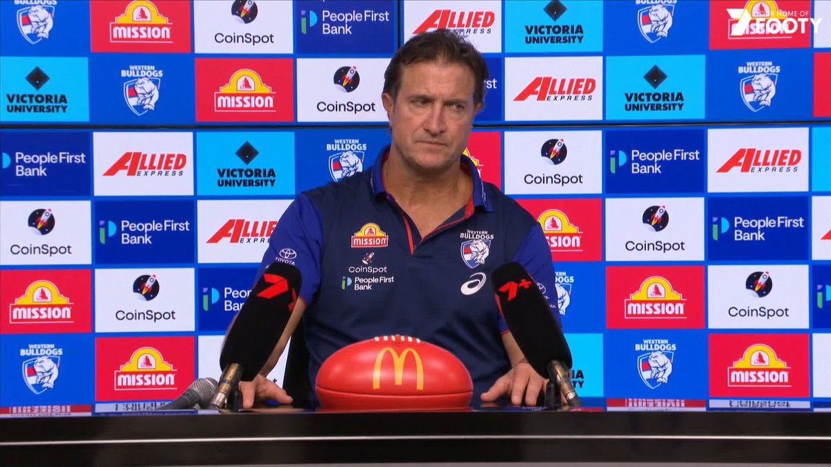 "He's fine. For some reason he lost his footing and stumbled, but he's fine. He's being looked after and there's no concussion or anything like that." - Luke Beveridge on the Tom Liberatore incident