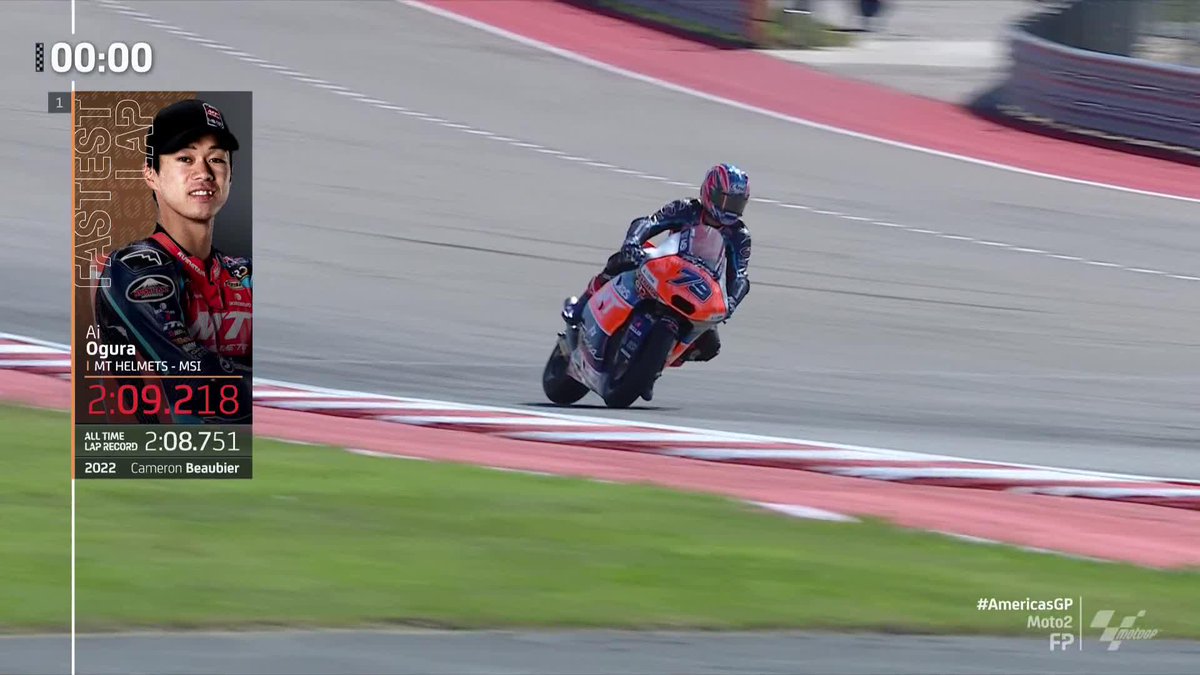 With a few seconds to go Ai Ogura snatched P1! 🔥 A start for @MthelmetsMSi with Sergio García Dols in 5th too 💪 #AmericasGP 🇺🇸