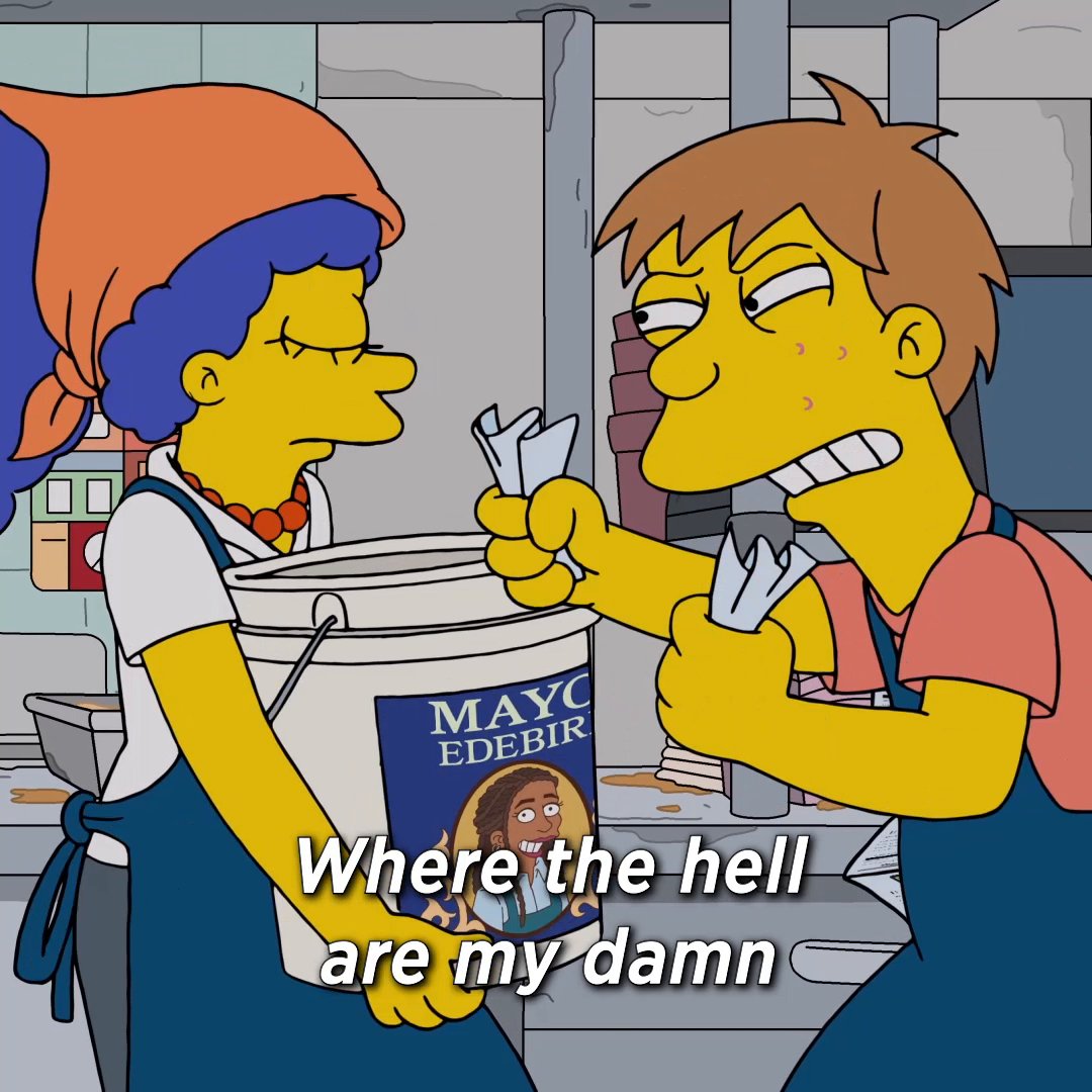 marge is really out here living my kitchen nightmares 🔥 watch the latest episode of #thesimpsons on Hulu!