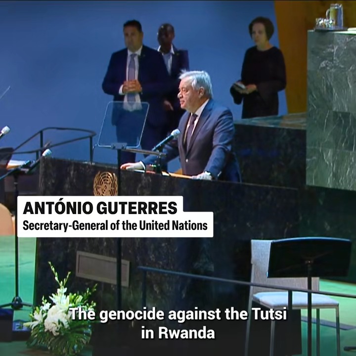 “The genocide against the Tutsi in Rwanda 30 years ago is a stain on our collective consciousness and a brutal reminder of the legacy of colonialism, and the consequences of hate speech” - UN chief António Guterres