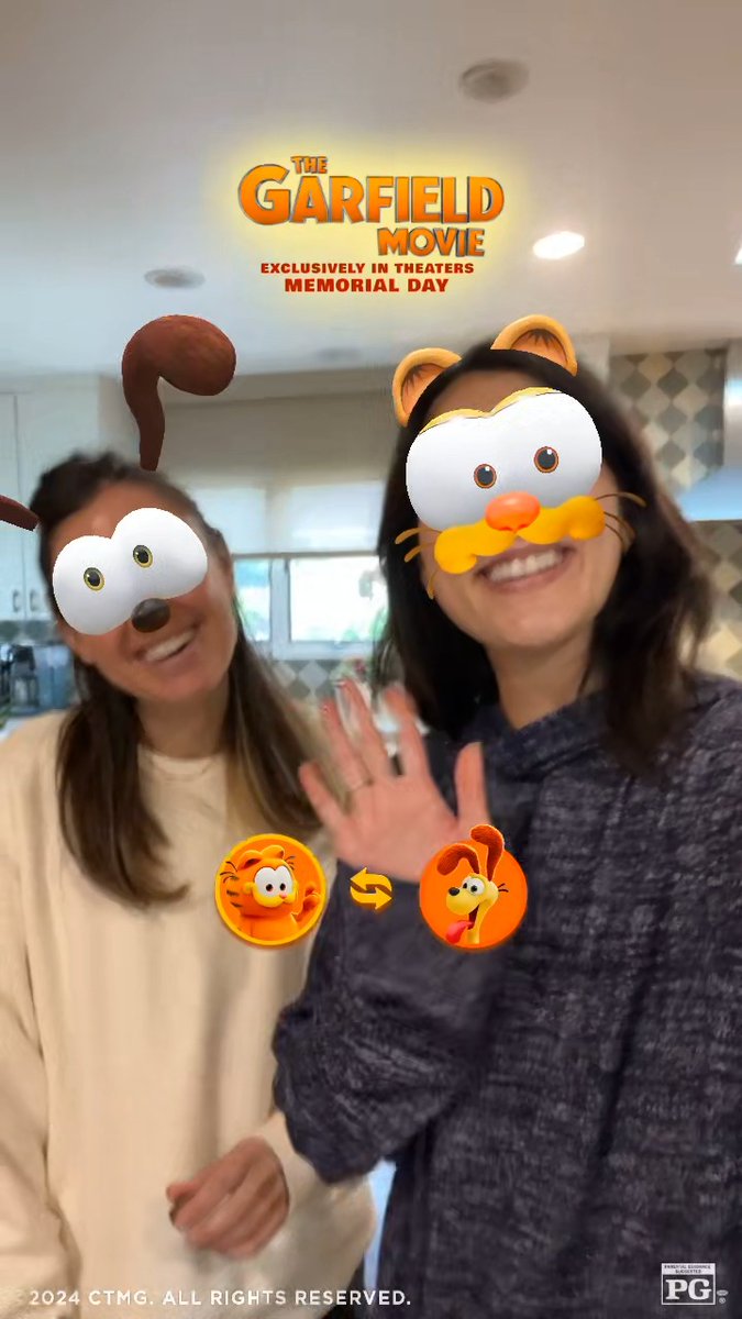 Because I know you all want to be me so badly… Try the new #GarfieldMovie Snapchat lens and don’t miss it on the big screen Memorial Day Weekend. Try it now: