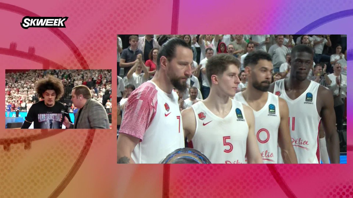 L'émotion de Nadir Hifi tellement palpable 🏆 Paris Basketball x BKT EuroCup #SKWEEKLive