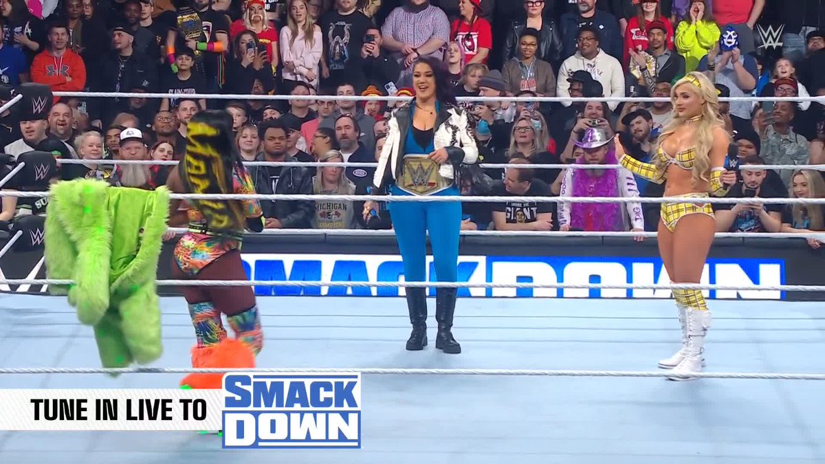 LET'S GO!!! Trinity wants a piece of Tiffany Stratton RIGHT NOW on #SmackDown!