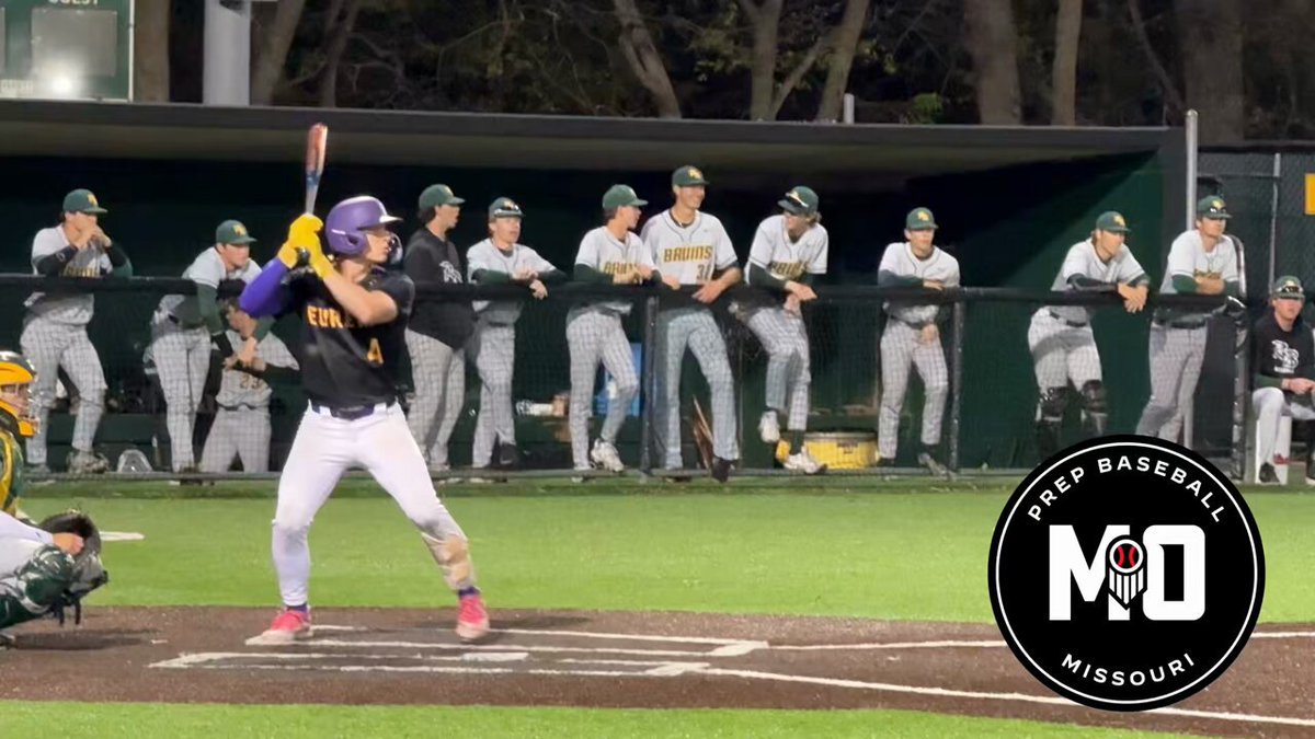 Trailing by two runs with two outs in the ⬆️7️⃣, C/OF Dominic Anselmo (2024; Bradley signee) unloads on a fastball for a three-run HR. After trailing by six at one point, No. 8 Eureka leads No. 14 Rock Bridge 8-7.