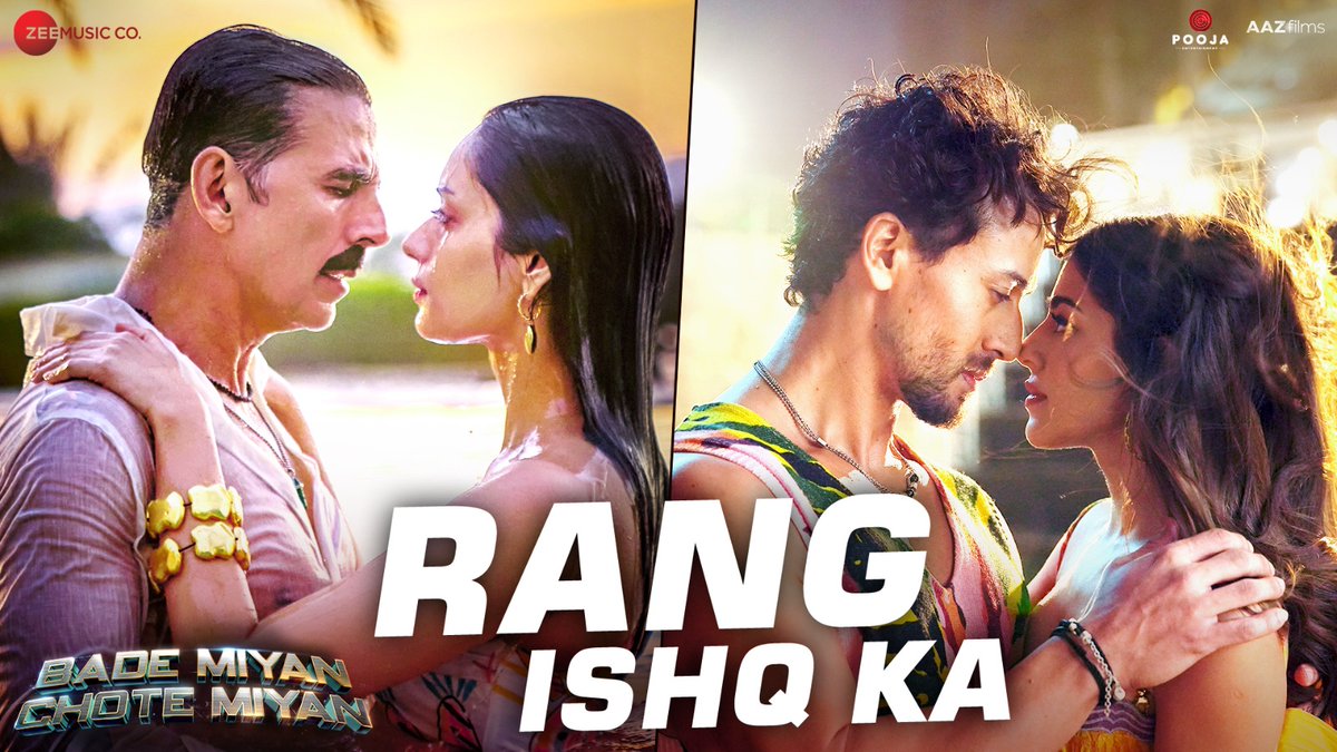 Let the love vibes take over. #RangIshqKa song from #BadeMiyanChoteMiyan out now. Watch Now: Book your tickets to experience it in 3D and IMAX IN CINEMAS now: