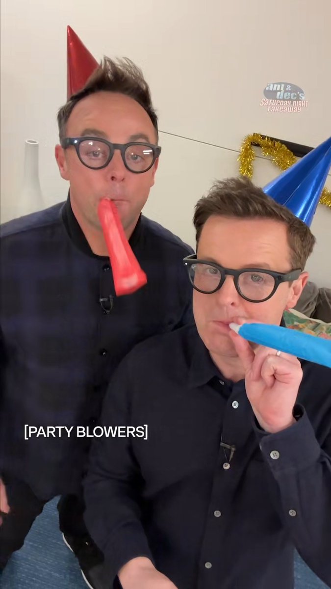 We hope you’re as obsessed with tonight’s Finale as that one bit of confetti is with Ant’s mouth 🥳 #SaturdayNightTakeaway antanddec
