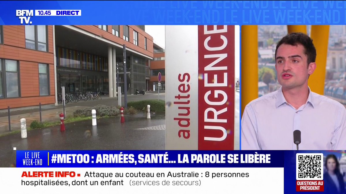 #MeTooHopital: "Ça fait des semaines, des mois, des années, qu'on essaye de faire sortir ça et qu'on est au courant de certaines personnalités problématiques" Emmanuel Hai, président du syndicat des internes des hôpitaux de Paris