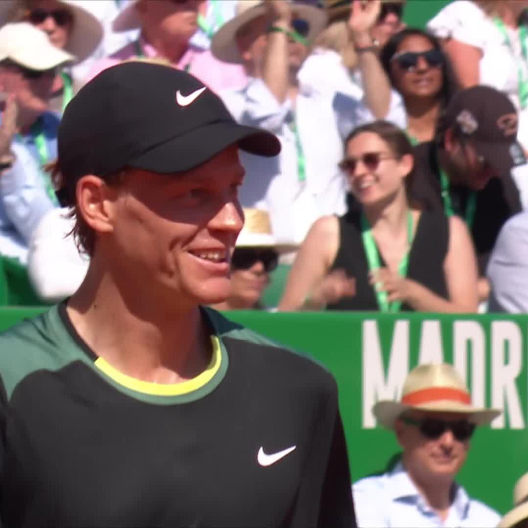 The smile at the end 😄 Jannik Sinner #RolexMonteCarloMasters