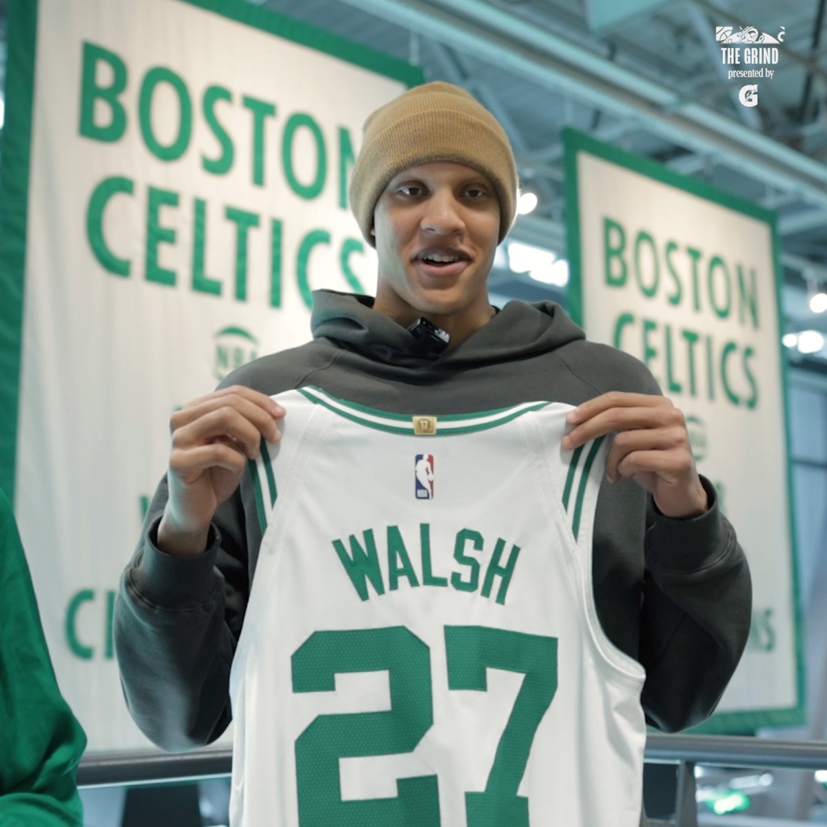 Building towards something greater 😤 Jordan Walsh's work ethic has shined through in his on-court play in Boston and Maine: