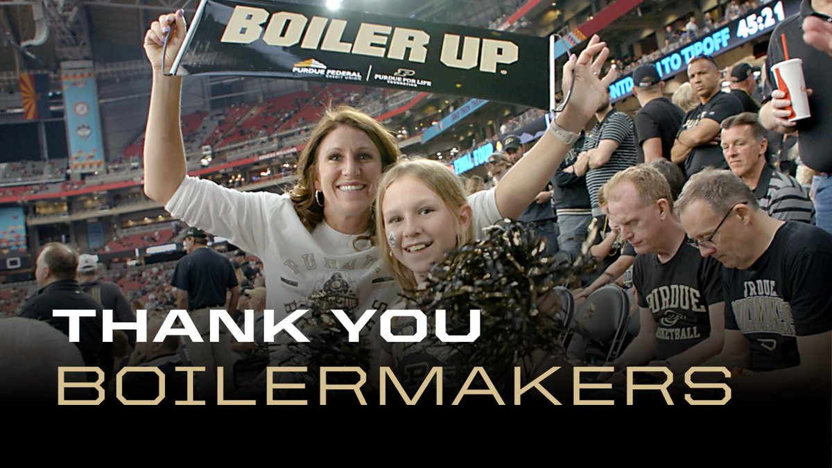 Boilermakers: Thank you for being with us for every step of this historic Purdue Men's Basketball season. You stand by one another. You show your pride. You put respect and resilience into everything you do, and it’s always appreciated. Ever grateful. Ever true. 🚂