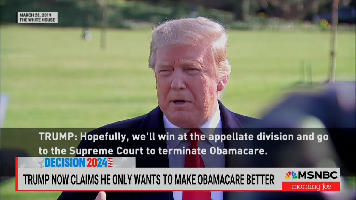 BREAKING: MSNBC just released this ad showing every time Donald Trump threatened to terminate the Affordable Care Act. We cannot let him take away millions of Americans healthcare. Retweet so all Americans know the danger Trump poses.