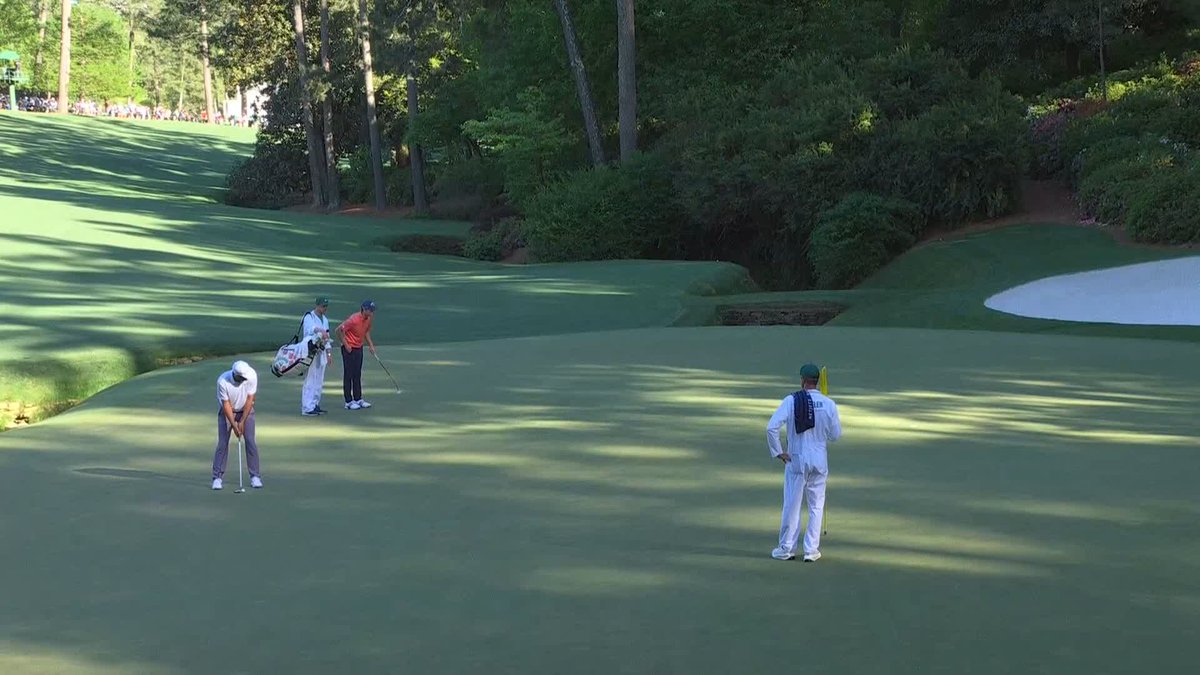 Eagle for Scheffler. He returns to a tie for the lead. #themasters