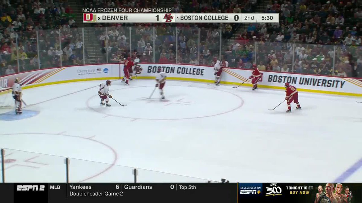 PIOS DOUBLE THE LEAD ‼️ CALLING CORNERS ‼️ 📺 ESPN2 #MFrozenFour x Denver Hockey