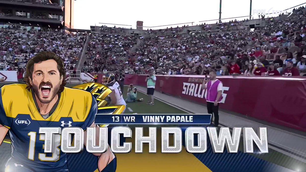VINNY PAPALE TO THE 🏠 The Memphis Showboats tie it up in Birmingham 🚤