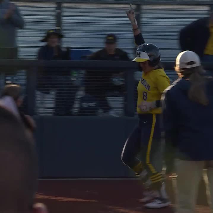 Madi Ramey stepped to the plate hitless on the season. She clobbered a walk-off home run to send Michigan past Iowa in extras. 💥 Madi Ramey x Michigan Softball