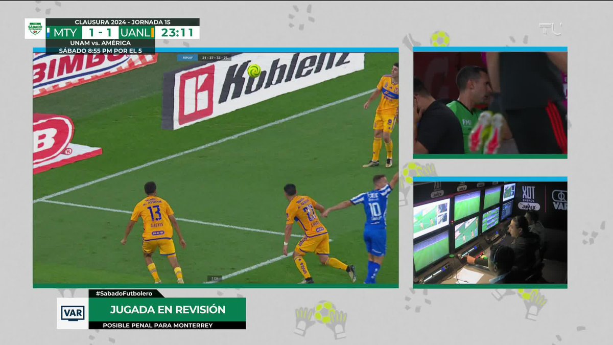 NO HAY PENAL โ ยฟEstรกn de acuerdo? ๐ ๐ป Rayados 1-1 Tigres ๐ฏ ๐บ CANAL 5 ๐ด EN VIVO: #SabadoFutbolero