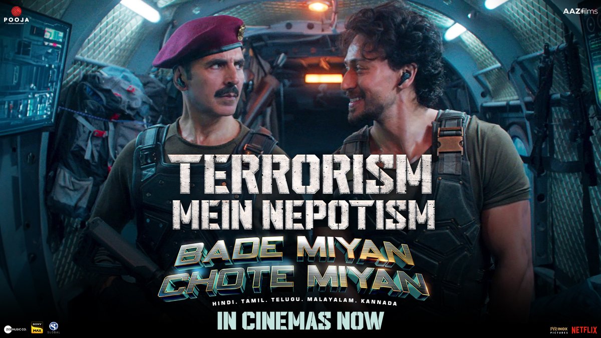 Jitne dhamakedaar #BadeMiyanChoteMiyan, utne hi mazedaar! 🔥 Book your tickets to experience it in 3D and IMAX IN CINEMAS now: #BadeMiyanChoteMiyanInCinemasNow