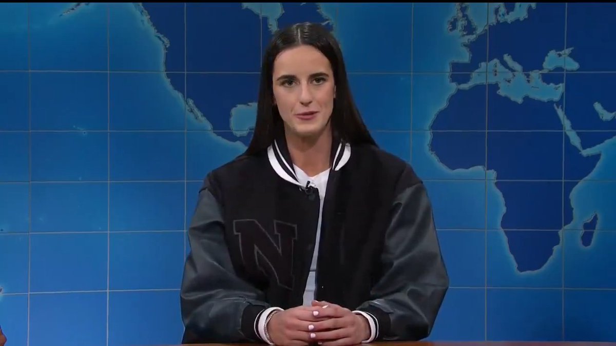 Caitlin Clark dropped by SNL's Weekend Update desk, and it was fabulous...