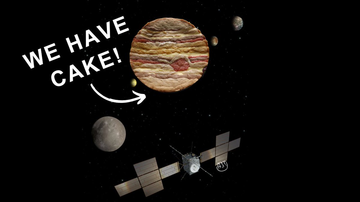 Happy launch anniversary to us! 🎊 #ESAJuice has been en route to Jupiter for a year now. Just a few more left to go 😅