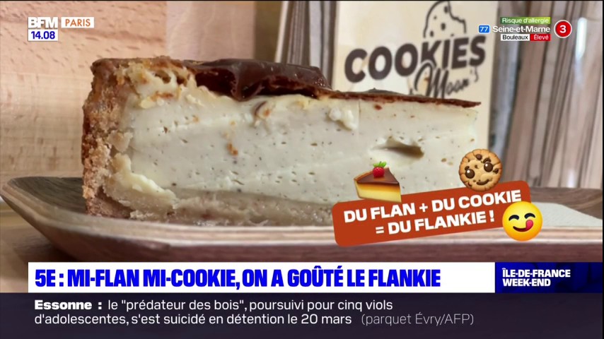 🍮 🍪 Après le Crookie place au Flankie ! Du flan pâtissier fusionné à de la pâte à cookie : et voici le Flankie! Une patisserie à découvrir chez Cookiesbymoon