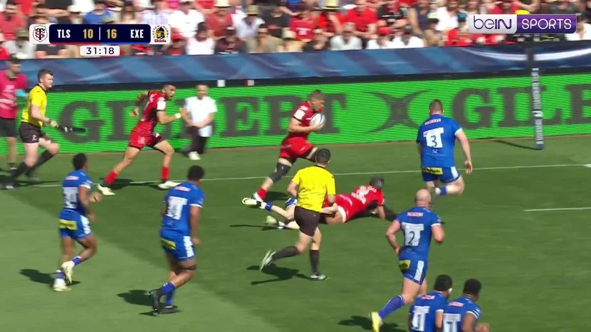 Mdr. À la base t’es juste joueur de rugby t’es là pour prendre du plaisir. Et on t’envoie dessus Jack Willis transpirant lancé comme un TGV vers Poitiers et énervé par des décisions arbitrales. Quelle vie pour eux. #STEXE 🔴⚫️