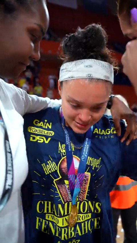 OK THE MVP OFFICIALLY WANTS TO MAKE US CRY TOO 🥹💛💙 Kayla McBride x #EuroLeagueWomen