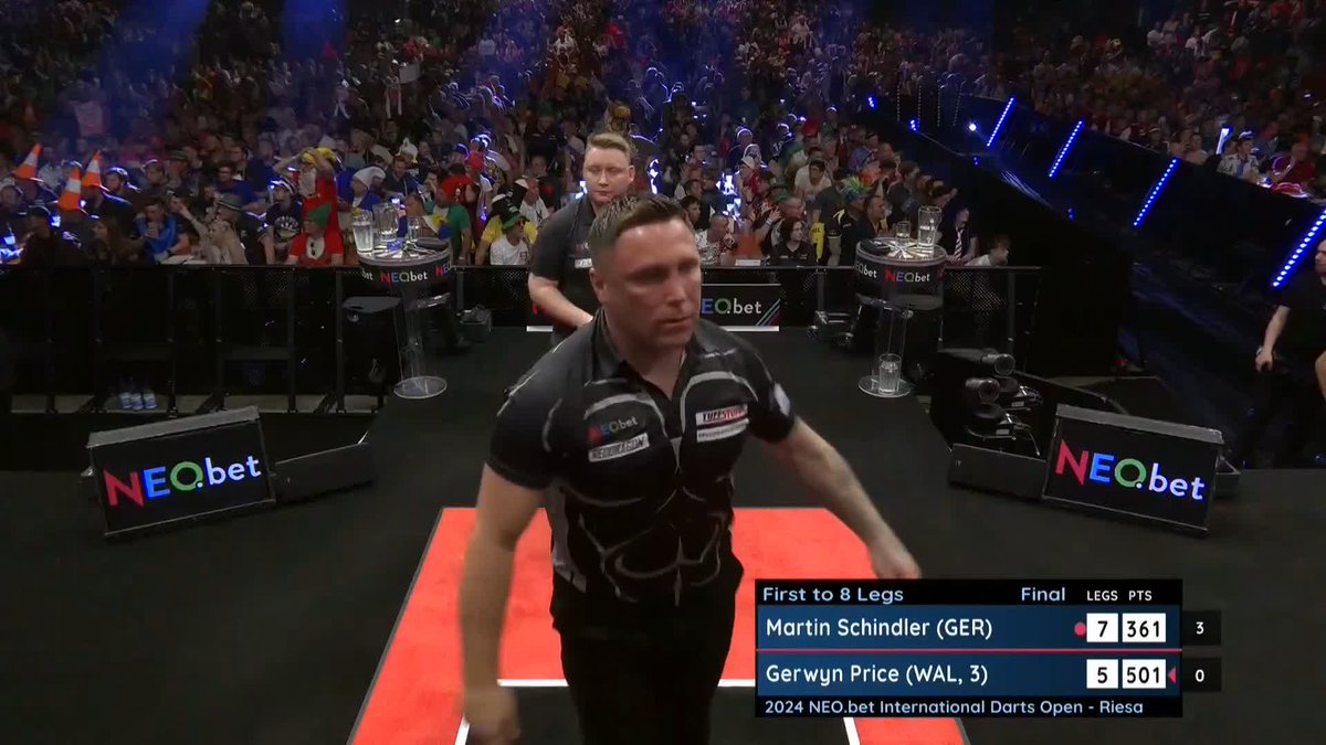 SCHINDLER MAKES HISTORY IN RIESA!!! 🏆 The German has done it on home soil 🙌 Martin Schindler beats reigning champion Gerwyn Price 8-5 to win his first ever European Tour title. He is the 2024 International Darts Open Champion 🥇