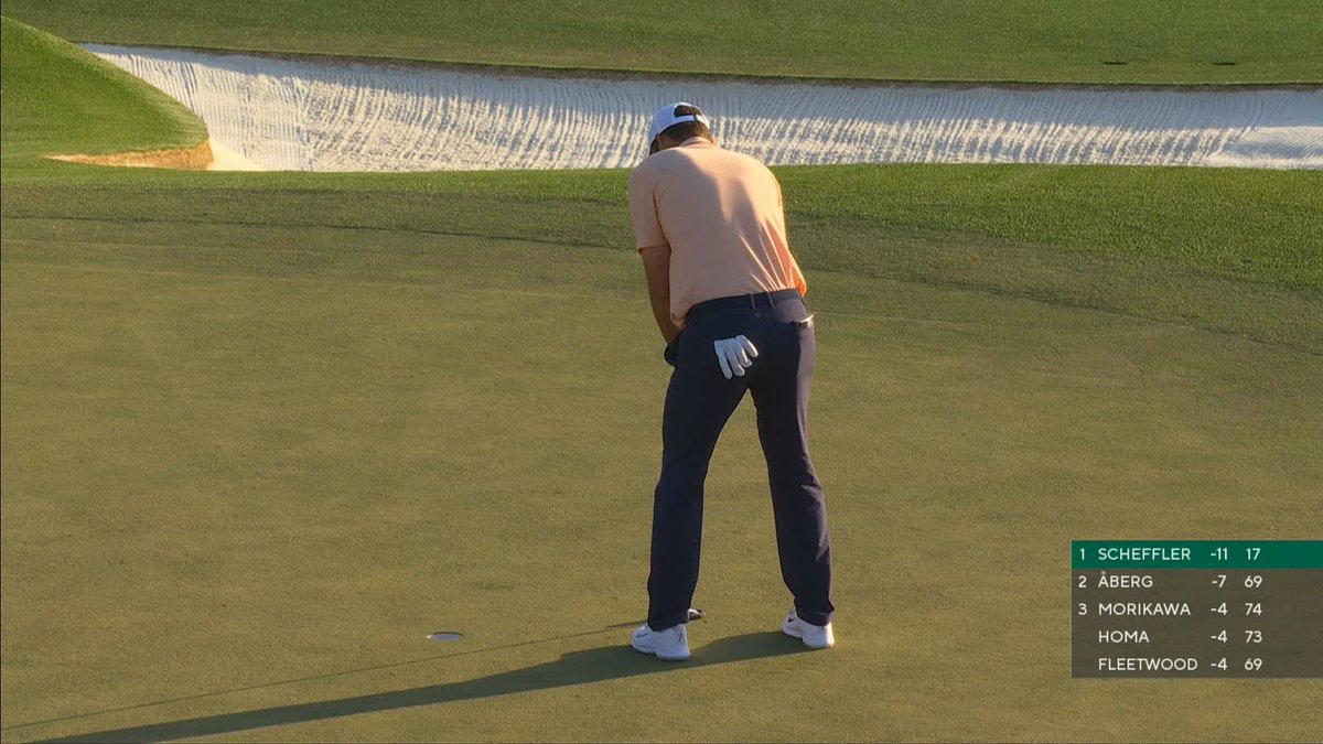 For the second time in three years, Scottie Scheffler wins the Masters Tournament. #themasters