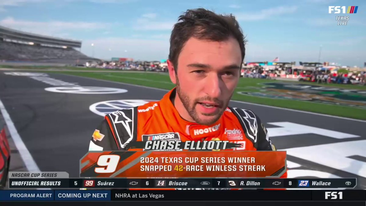 "It's been a dream of mine to pay respect to Alan Kulwicki."- Chase Elliott after his Texas win
