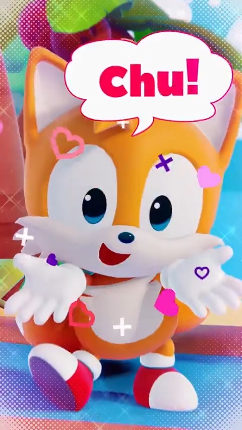 / キュートなソニックたちが送る ショートアニメ『SONIC & FRIENDS』 最新動画が本日公開👍🏻 ̖́-︎ \ テイルスからのChu!😆💗 可愛くてごめんなさい😆🙏 👇音声ありの動画はこちら👇 #ソニフレ #ソニック