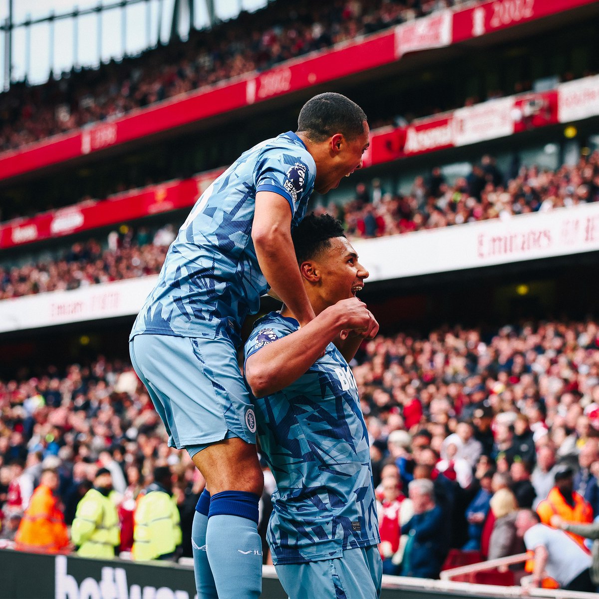 That Villa away end is absolute chaos.