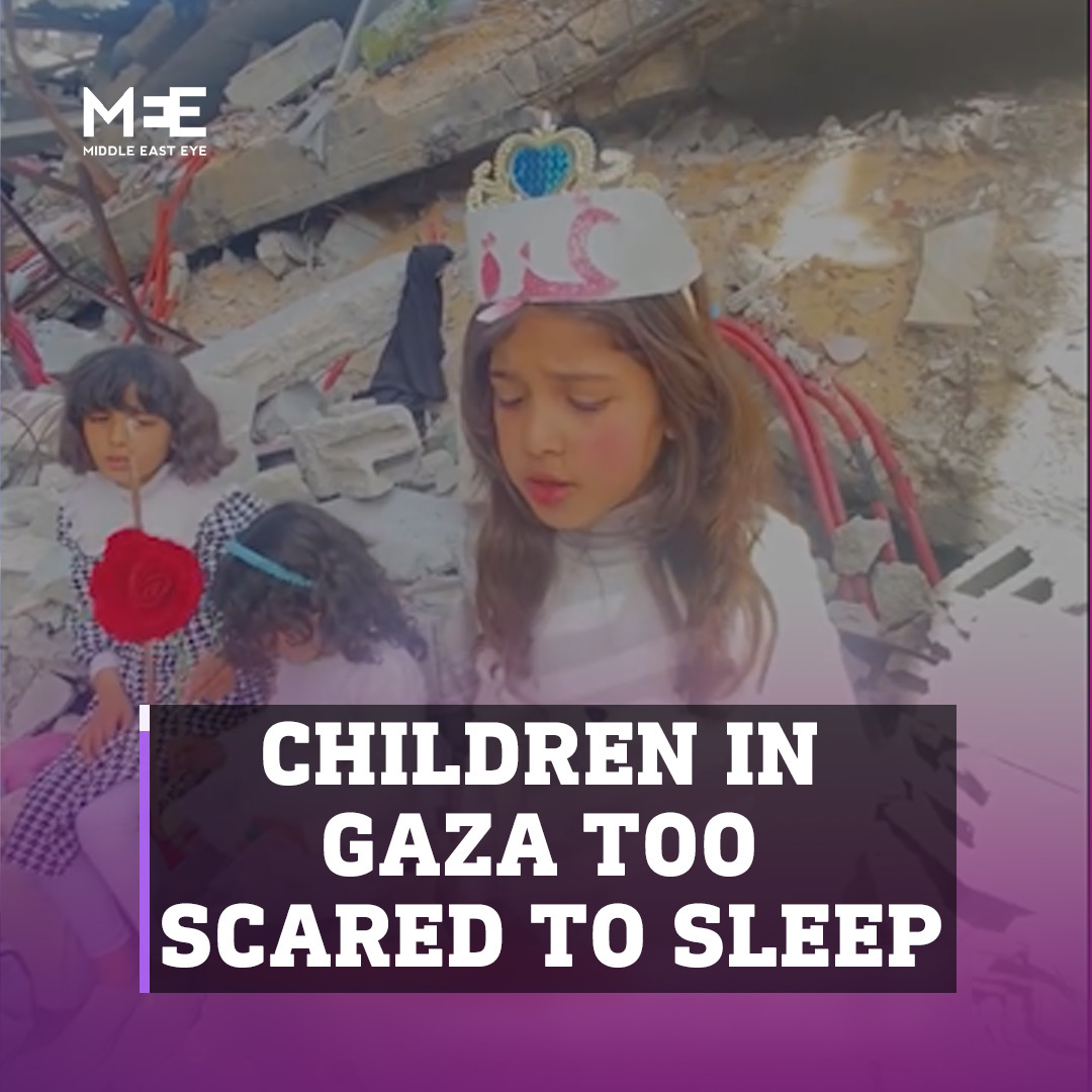 A young girl from Gaza says she cannot sleep, constantly fearing her house would be bombed again after Israeli air strikes destroyed her home while she was in it.