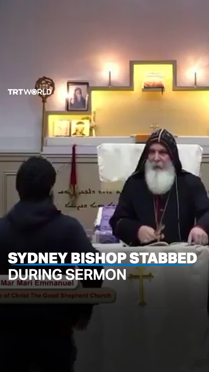 A bishop was stabbed, along with three other people, while he was giving a sermon at Christ the Good Shepherd Church in Sydney. Police said a man has been arrested and Bishop Emmanuel's injuries are not life-threatening. The attack came days after a knifeman killed six people at a shopping centre in Sydney