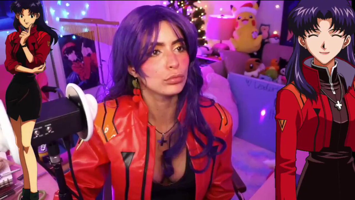 ASMR Misato Evangelion Cosplay Ear licks &amp; Heartbeat live Stream - #CorneliustheCatASMR #ASMR #misatokatsuragi #cosplayergirl #MISATO