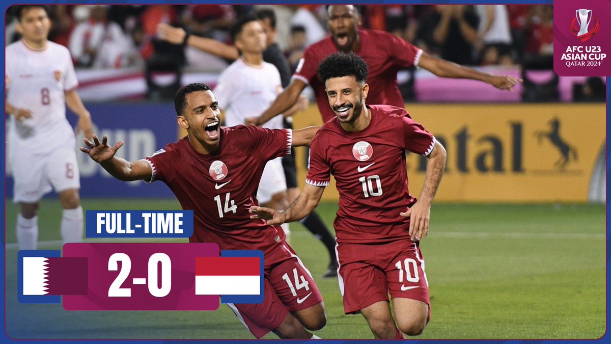 ๐ฅ HIGHLIGHTS | ๐ถ๐ฆ Qatar 2๏ธโฃ-0๏ธโฃ Indonesia ๐ฎ๐ฉ Perfect start for the hosts as they bag the all-important three points in their campaign opener! Match Report: #AFCU23 | #QATvIDN