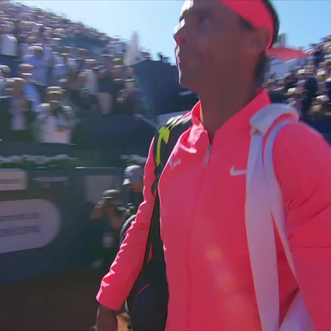 Walking onto Pista Rafael Nadal...RAFAEL NADAL! 👑 Stream LIVE Now: Rafa Nadal Barcelona Open Banc Sabadell #BCNOpenBS
