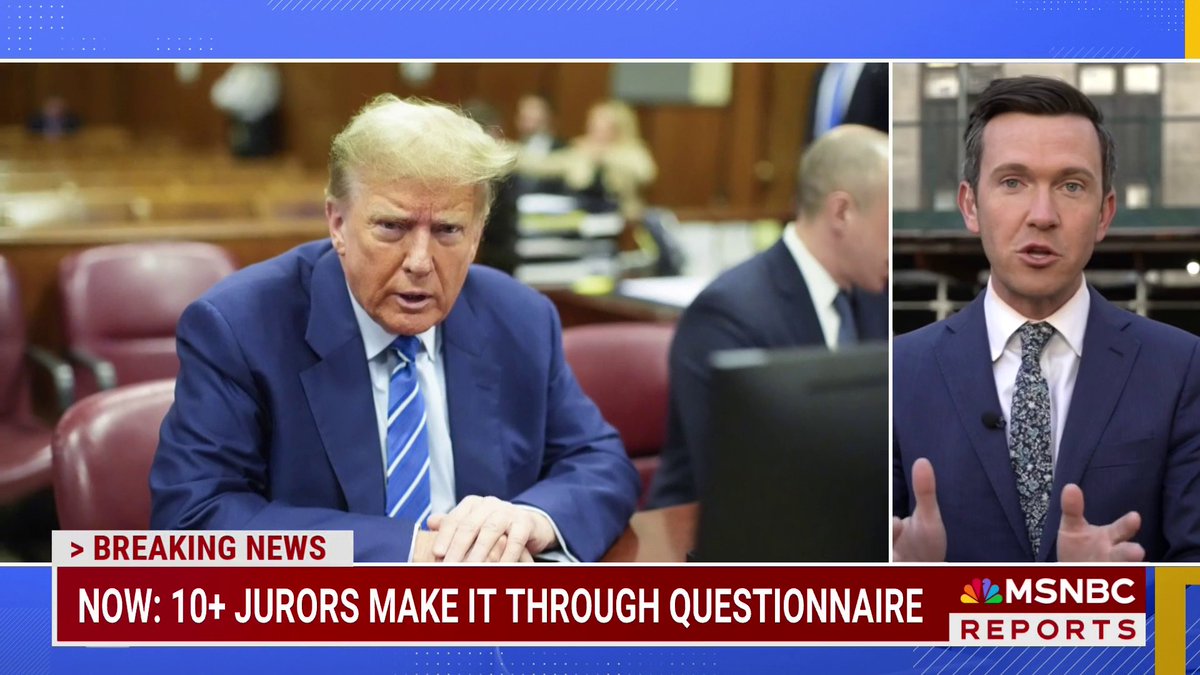 BREAKING: 10 prospective jurors have passed the court's questionnaire for Trump's hush money trial. Vaughn Hillyard explains and breaks down the process.
