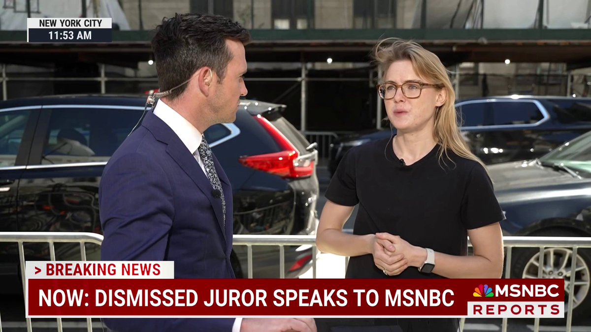 WATCH: Dismissed Trump trial juror Kara McGee speaks to Vaughn Hillyard about her experience inside the courtroom.