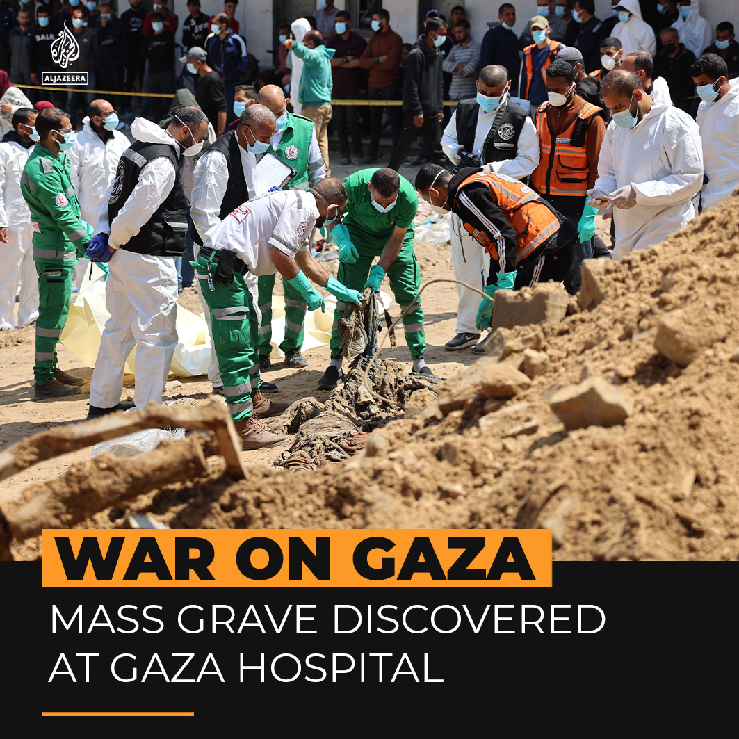 A new mass grave has been discovered at al-Shifa Hospital where a two-week siege by Israeli forces turned the facility into a graveyard and put what was once Gaza’s largest medical complex out of service ⤵️