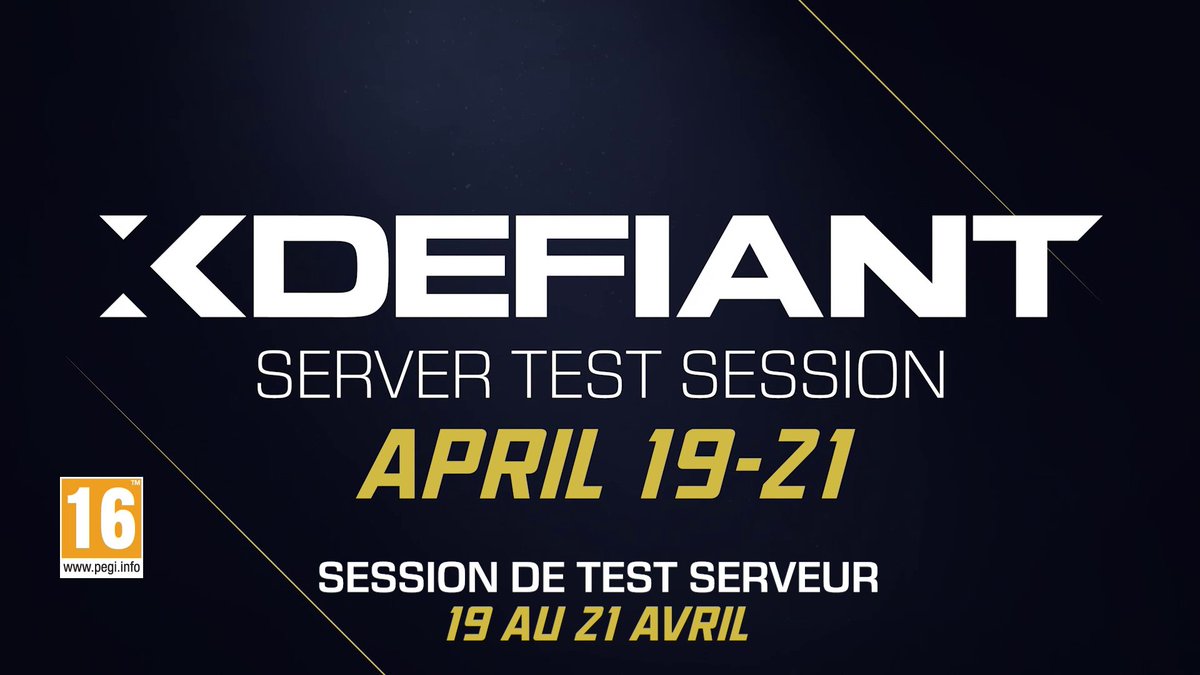 Préparez-vous pour la Session Test Serveur de XDefiant ! 📅 - 19 au 21 avril ⏰ - Début à 19h 🎮 - PC, XBOX Series S|X, PS5 💥 Préchargez-la dès maintenant ! 💥