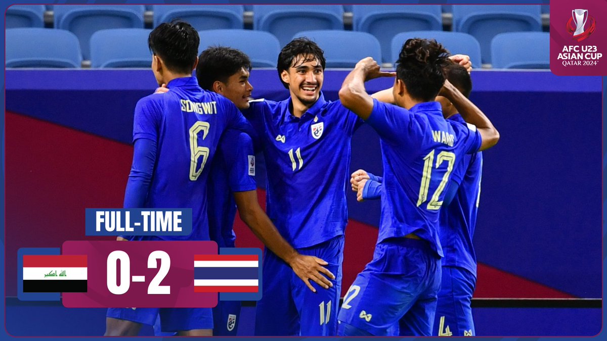 🎥 HIGHLIGHTS | 🇮🇶 Iraq 0️⃣-2️⃣ Thailand 🇹🇭 A valiant performance by Thailand ensures they start the tournament on a positive against a 10-man Iraq 🌟 Match Report 🔗 #AFCU23 | #IRQvTHA