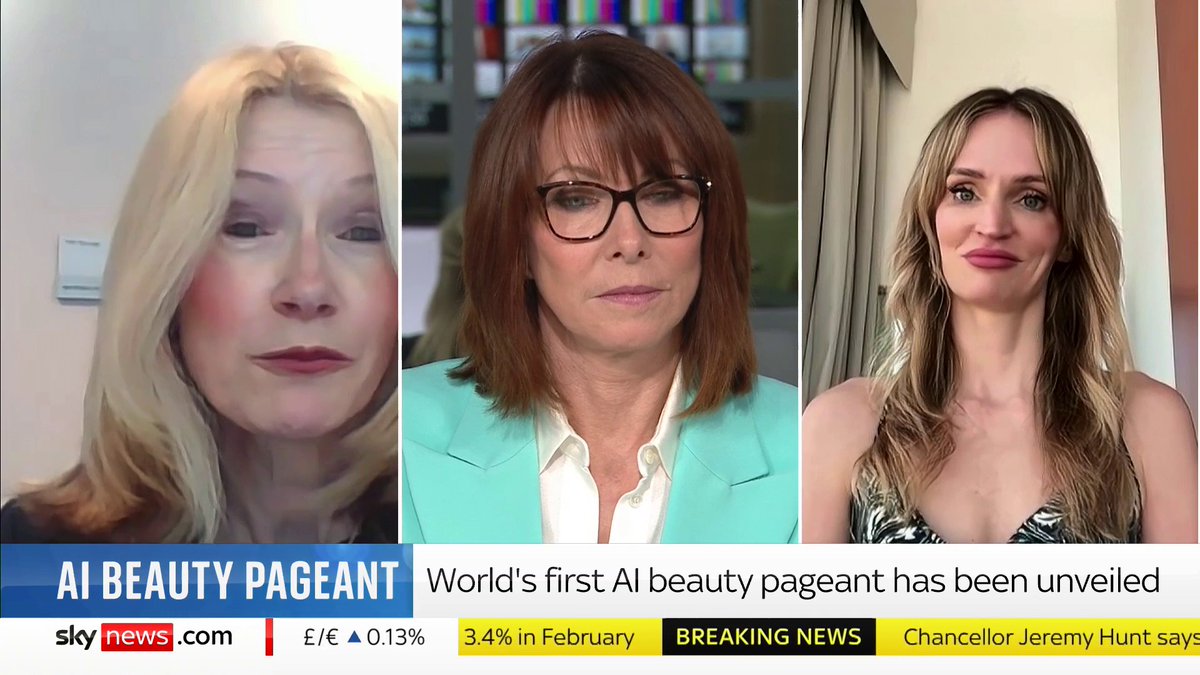 Is an AI beauty pageant a good or bad idea? "We're looking for as real a person as we can possibly get to be a role model for the AI industry" - Sally-Ann Fawcett "I don't understand why you are celebrating these artificial, unachievable standards of beauty" - Danae Mercer