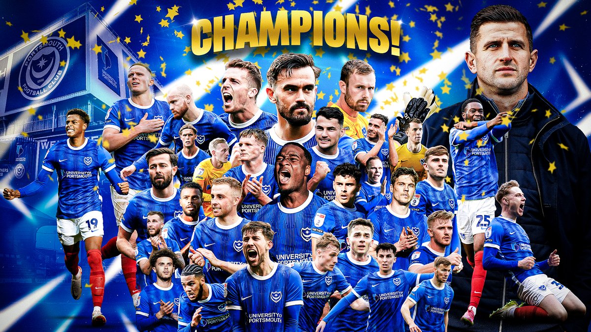 We're Portsmouth City. We're on our way back. 🏆 #Pompey