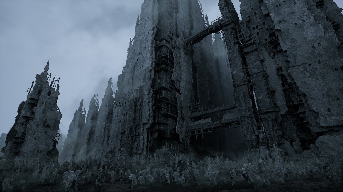 This meticulously crafted scene is Temple 4, from Art Director Tomasz Strzalkowski 🏰 Part of a larger series, it showcases an incredible, dark environment with unique architecture that utilizes the Lumen lighting model to enhance its realism.