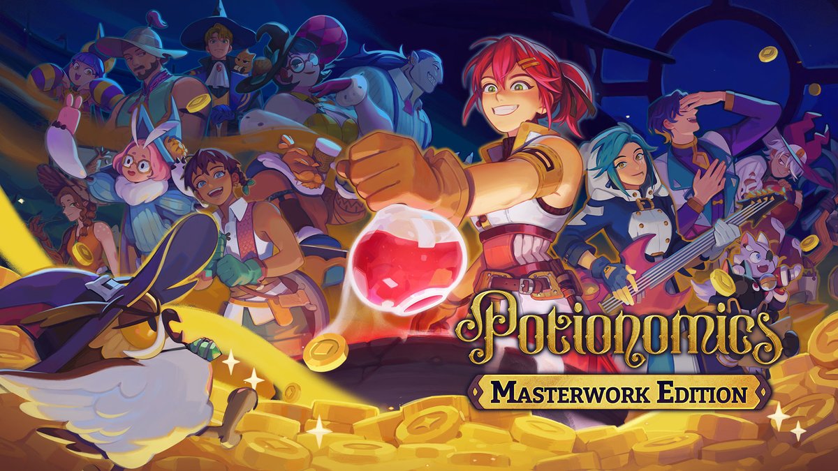 Something exciting is brewing in Rafta... ⚗️ Experience the magic of capitalism in Potionomics: Masterwork Edition, the fortified version of the enchanting game that alchemizes potion-crafting, business, deck-building, and romance, coming to consoles in Fall 2024 ✨